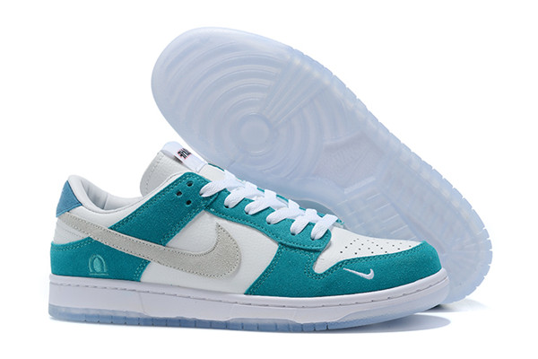Women's Dunk Low SB Teal/White Shoes 0127